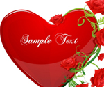 abstract valentine card